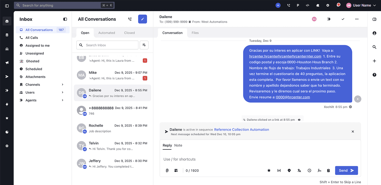 Next Scheduled Step Indicator in Message Editor - Screenshot